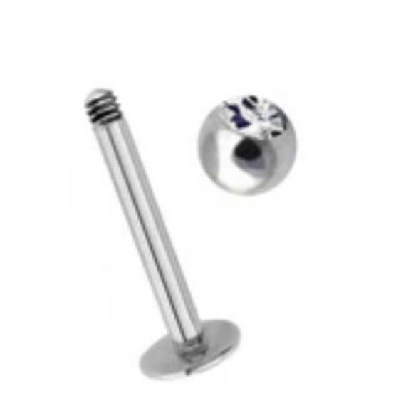 Steel Rhinestone Lip Ball Style Monroe Lip - Picture 2 of 2